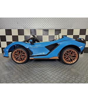 COCHE INFANTIL LAMBORGHINI SIAN 2 PLAZAS, 24V, 4 MOTORES, RC, AZUL,  INDA376-c4k6988B